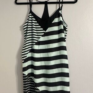 Silence + Noise Black and White Striped Tunic